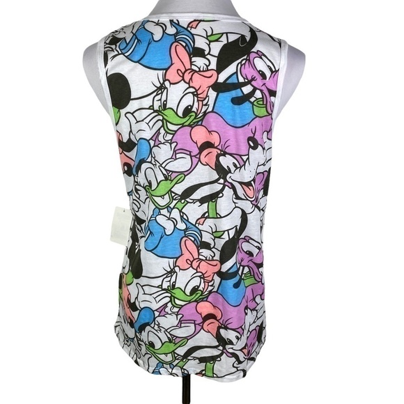 Disney Mickey Mouse White Purple Tank Top Women's Medium NEW - Picture 2 of 7